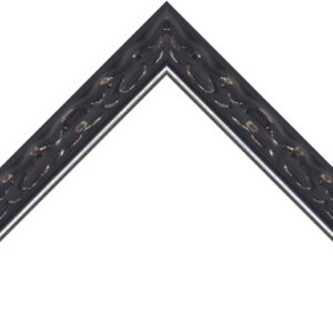 310-290 - 1 1/4" Charcoal Rubbed Compo Scroll w Silver Lip