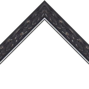 1 1/4" Charcoal Rubbed Compo Scroll w Silver Lip